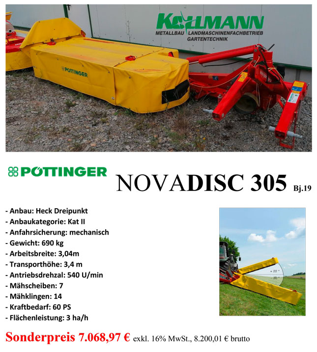 aktuelles Kollmann-Angebot Novadisc 305 Bj